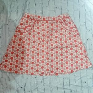 Boden A-line linen Polka-dot Skirt